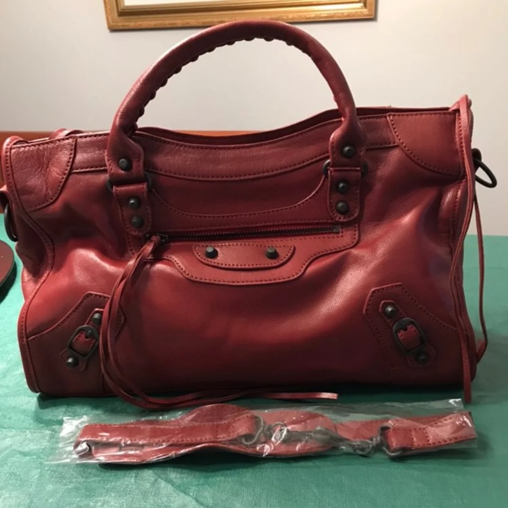 Dolcezza Goatskin Leather Motorcycle Satchel Bag